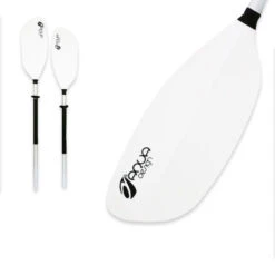 PAGAIE KAYAK AQUADESIGN WHITE 2 PARTIES 215CM -GUMO Kayak Magasin pagaie kayak aquadesign white 2 parties 215cm 1