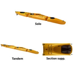 SECTION SUPPLEMENTAIRE POINT 65°N AIRSEAT MERCURY GTX JAUNE -GUMO Kayak Magasin section supplementaire point 65n airseat mercury gtx jaune 4