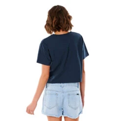 T-SHIRT RIP CURL GOLDEN STATE CROP BLEU MARINE FEMME -GUMO Kayak Magasin t shirt rip curl golden state crop bleu marine femme 2